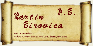 Martin Birovica vizit kartica